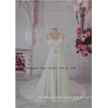 Beading Chiffon A-Line Bridal Gowns Modest Folds Corset